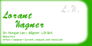 lorant wagner business card
