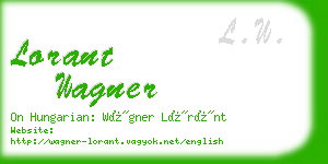 lorant wagner business card